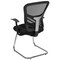 Flash Furniture Black Mesh Side Reception Chair with Chrome Sled Base HL-0001B-BK-GG - alternate 5